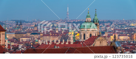 Cityscape view of Prague, capital city of Czech Republic 123735018