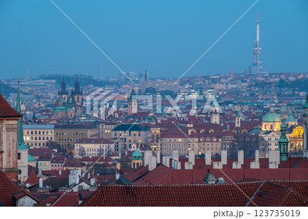 Cityscape view of Prague, capital city of Czech Republic 123735019