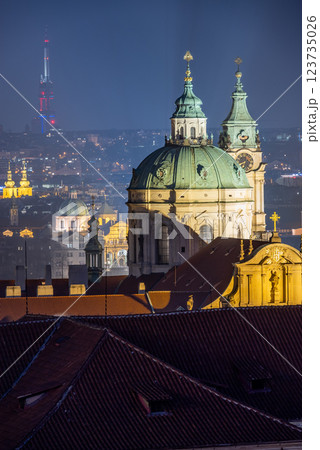 Cityscape view of Prague, capital city of Czech Republic 123735026