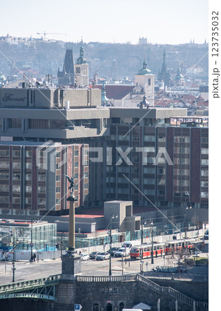 Cityscape view of Prague, capital city of Czech Republic 123735032