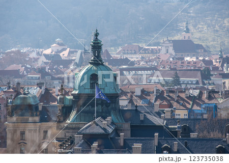 Cityscape view of Prague, capital city of Czech Republic 123735038