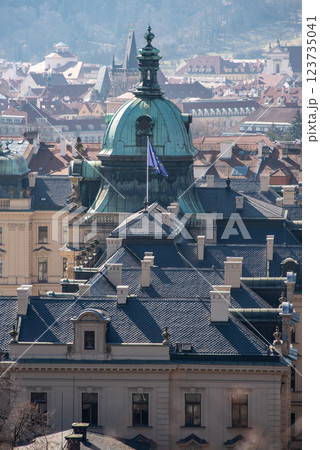 Cityscape view of Prague, capital city of Czech Republic 123735041