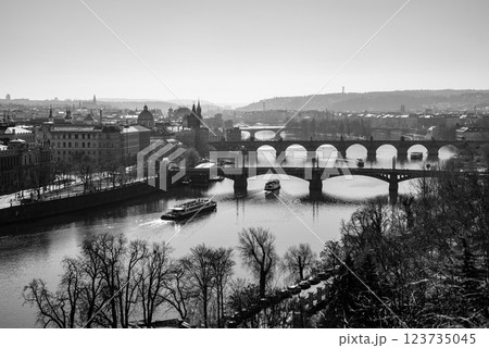 Cityscape view of Prague, capital city of Czech Republic 123735045