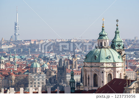 Cityscape view of Prague, capital city of Czech Republic 123735056