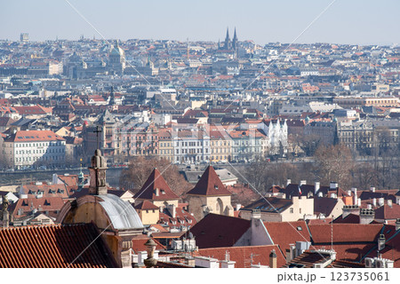 Cityscape view of Prague, capital city of Czech Republic 123735061