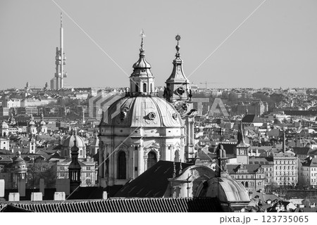 Cityscape view of Prague, capital city of Czech Republic 123735065