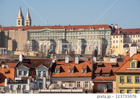 Cityscape view of Prague, capital city of Czech Republic 123735076