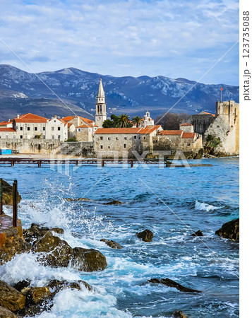 The Old Town of Budva: A Coastal Treasure of Montenegro. 123735088