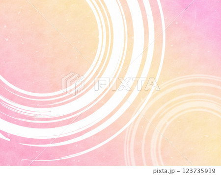 円を描いた和紙背景素材テクスチャ 123735919