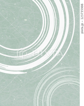 円を描いた和紙背景素材テクスチャ 123735986