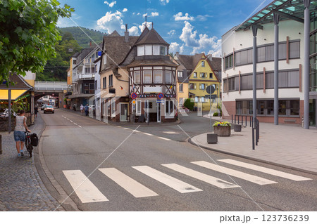 Cochem, Germany, Half-Timbered House on Street 123736239