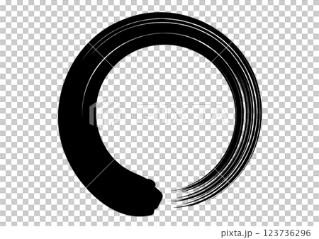 看起來模糊的圓圈，就像用畫筆畫的一樣 123736296