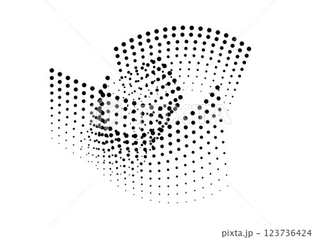 ウェーブ状に並んだドットが重なりあう ウェーブ状に並んだドットが重なりあう 123736424
