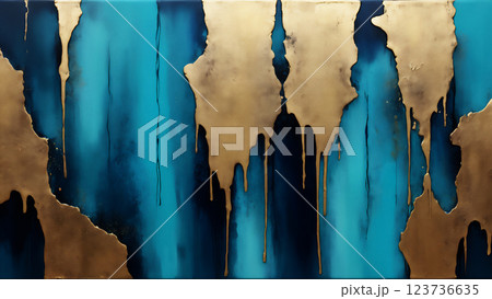 金箔のある背景素材　AI生成素材 123736635