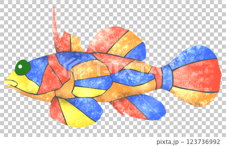 一幅美麗的馬賽克風格剪貼畫,描繪了觀賞魚-鱂魚 一幅美麗的馬賽克風格剪貼畫,描繪了觀賞魚-鱂魚 123736992