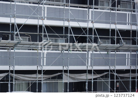 マンション修繕工事足場 123737124