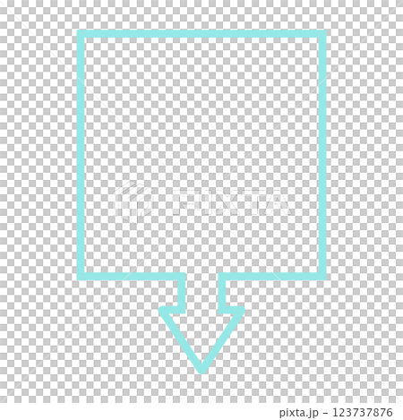 One-way arrow speech bubble (square, light blue, line art only) One-way arrow speech bubble (square, light blue, line art only) 123737876