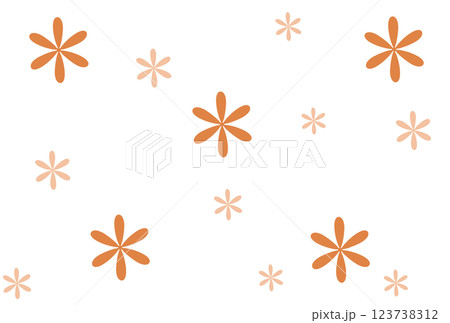 オレンジ色のシンプルな花の背景素材 123738312
