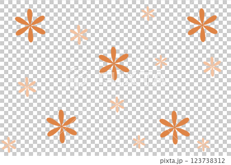 オレンジ色のシンプルな花の背景素材 123738312