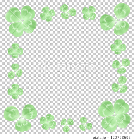 癒しクローバー　フレーム 123738692