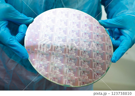 Silicon wafer for manufacturing semiconductor of integrated circuit. Silicon wafer for manufacturing semiconductor of integrated circuit. 123738810