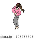 本気の女性 123738893
