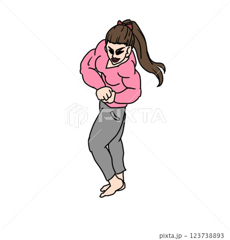 本気の女性 123738893