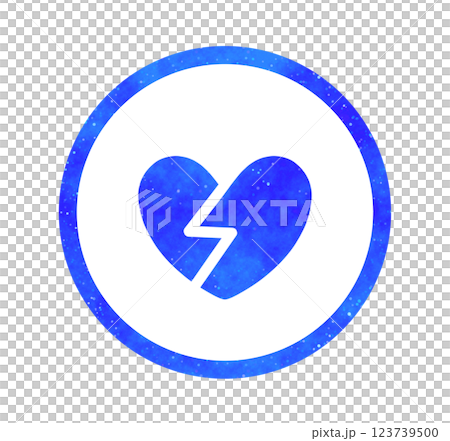 Blue starry sky | Cracked heart symbol Blue starry sky | Cracked heart symbol 123739500