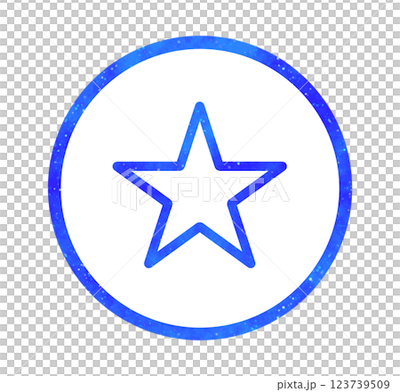 青い星空｜シンプルな星マーク 123739509