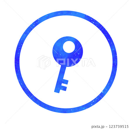 青い星空|鍵アイコン 青い星空|鍵アイコン 123739515