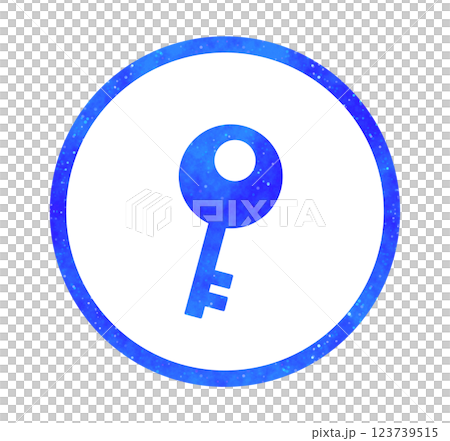 青い星空|鍵アイコン 青い星空|鍵アイコン 123739515