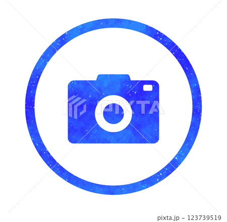 青い星空｜カメラアイコン 123739519