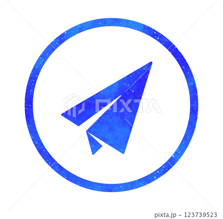 青い星空｜紙飛行機アイコン 123739523