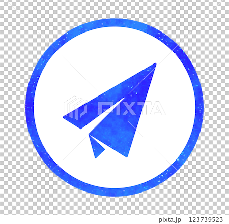青い星空｜紙飛行機アイコン 123739523