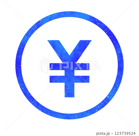 青い星空｜シンプルな円マーク 123739524