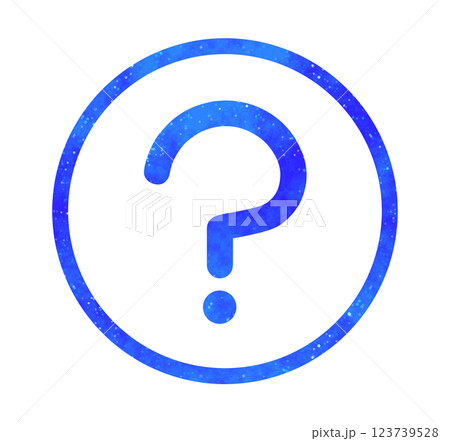 青い星空｜シンプルなハテナマーク 123739528