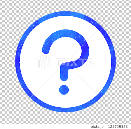 青い星空｜シンプルなハテナマーク 123739528