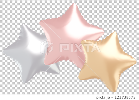 3D image_star-shaped balloon_pink 3D image_star-shaped balloon_pink 123739575