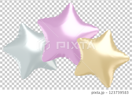 3D image_star-shaped balloon_purple 3D image_star-shaped balloon_purple 123739583