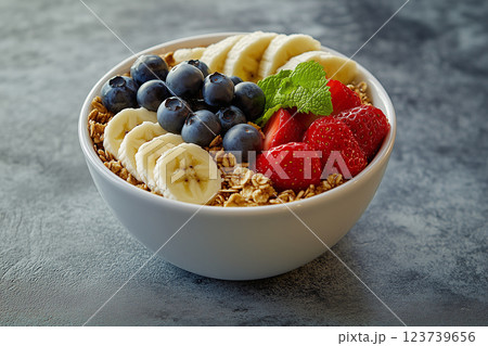 朝食イメージ　アサイーボウル 123739656