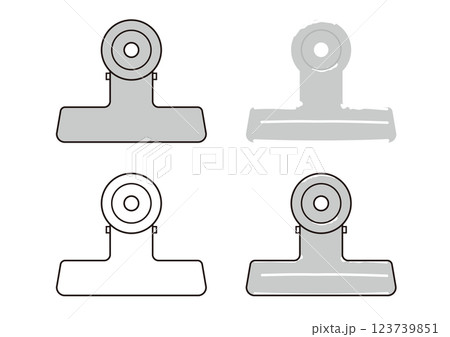 目玉クリップのイラストセット 目玉クリップのイラストセット 123739851