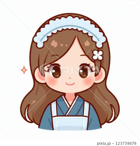 可愛いメイド女の子イラスト 可愛いメイド女の子イラスト 123739876
