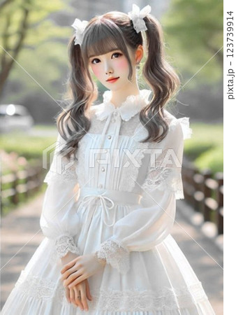 笑里（えみり）ちゃん、17歳 ― 白ロリータ 123739914