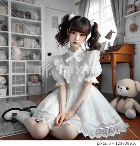 笑里（えみり）ちゃん、17歳 ― 白ロリータ 123739916