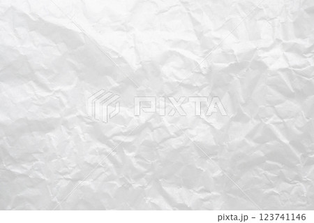 Abstract white crumpled and creased recycle paper texture background 123741146