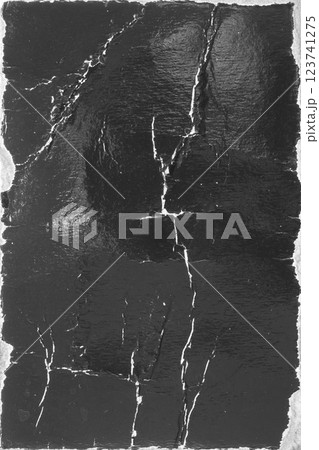 Empty old vintage black scratch torn poster overlay texture background 123741275