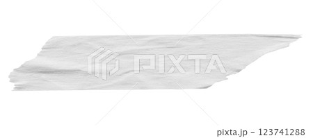 White adhesive paper tape isolated on white background 123741288