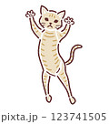 飛びかかる猫 123741505