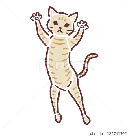 飛びかかる猫のイラスト素材 [123741505] - PIXTA