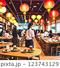 居酒屋の店内 123743129